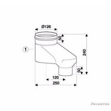 Bosch  Вертикальный адаптер DN80/80 на DN80/125