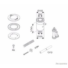 Bosch  Вертикальный элемент для отвода конденсата DN60/100