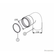 PROTHERM Колено d 80мм, 90гр   K2A