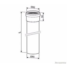 Удлинение труб L=500 мм AZ 409 Ду 80
