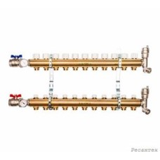 STOUT  Распределительный коллектор из латуни без расходомеров 11 вых.