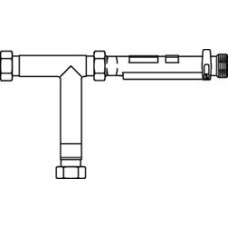 T-элемент для  Regufloor H  с запор. вентилем и крепежным элементом, Oventrop, артикул 1151080