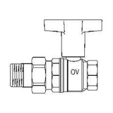 Шаровой кран Oventrop Optibal с американкой, 1 1/4 , артикул 1075710