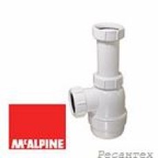 Сифон бутылочный McALPINE MRSK2-NW без выпуска 1 1/2''x40мм