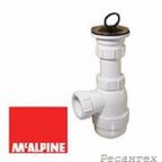 Сифон бутылочный McALPINE MRSK2 с выпуском и пробкой 1 1/2''x40мм