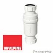 Сифон тип- сухой гидрозатвор  с функцией обратного клапана McALPINE BV1WH 1 1/4''x32мм