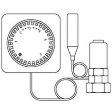 Термостат Oventrop Uni FH артикул 1012396, с дистанционной настройкой, с нулевой отметкой, капиллярная трубка 5 м, для внутрипольных конвекторов, с доп. дистанционным датчиком