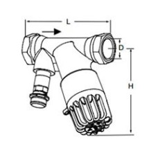 Tour & Andersson Термостатический балансировочный клапан TA-THERM, DN15, с штуцером, 52 С, PN16, AMETAL, 52720815