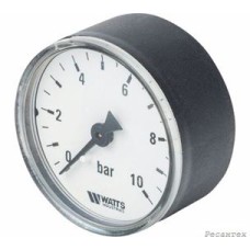 Watts  F+R100(MDA) 50/10x1/4  Манометр аксиальный 50мм, 0-10 бар.