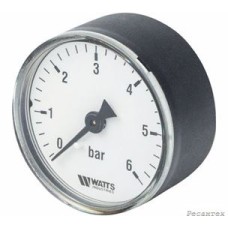 Watts  F+R100(MDA) 50/6x1/4  Манометр аксиальный 50мм, 0-6 бар