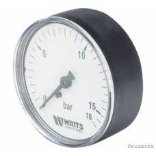 Watts  F+R100(MDA) 63/16 Манометр аксиальный  нр 1/4 х 16 бар (63мм)