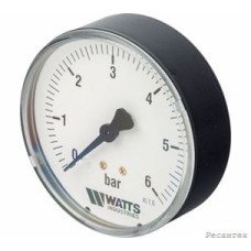 Watts  F+R100(MDA) 80/6x1/4  Манометр аксиальный 80мм, 0- 6 бар