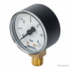 Watts  F+R200(MDR) 50/ 6x1/4  Манометр радиальный 50мм, 0-6 бар