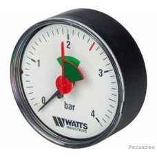 Watts  MHA 63/4x1/4  Watts Манометр аксиальный 63 мм, 0-4 бар.