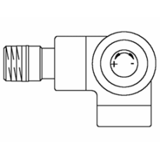 Вентиль (термостатический клапан) Oventrop серия E (эксклюзивная) угловой трехосевой Ду15 1/2 , артикул 1163483, цвет матовая сталь - правое присоединение