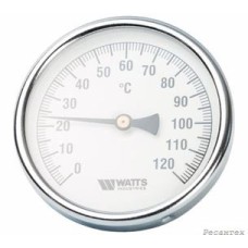 Watts  F+R801(T) 100/75 Термометр биметаллический  с погружной гильзой  100 мм